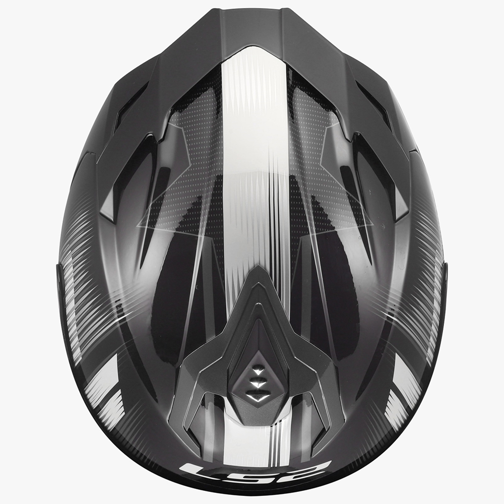 LS2 FF817 CHALLENGER II HELMET - NITRO BLACK GREY - Image 10