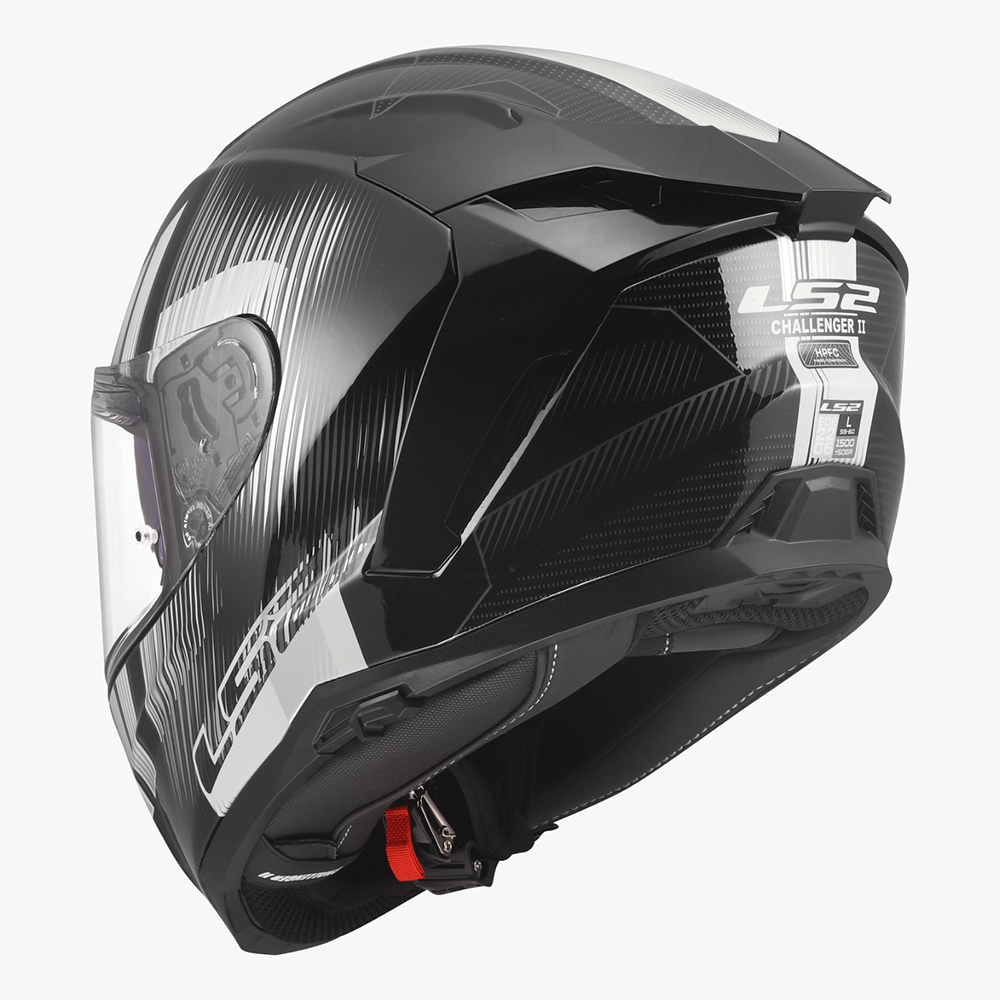 LS2 FF817 CHALLENGER II HELMET - NITRO BLACK GREY - Image 7