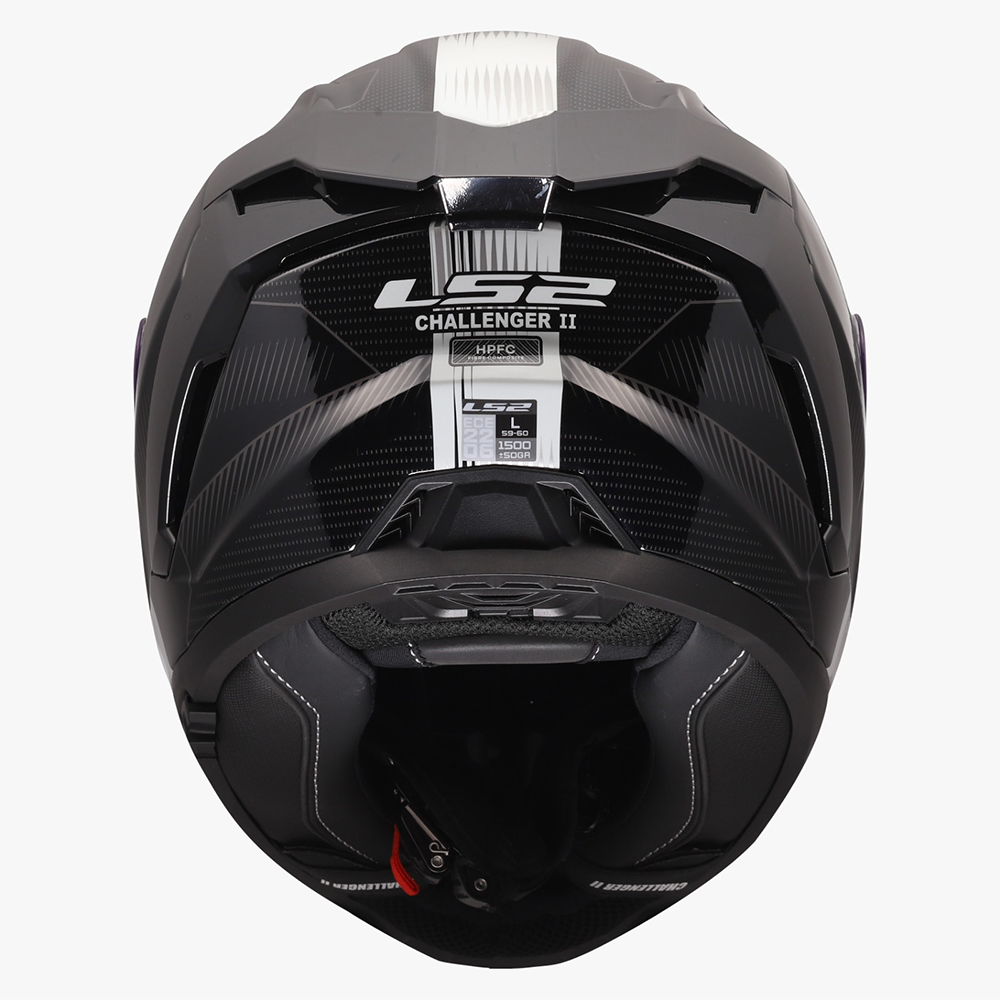 LS2 FF817 CHALLENGER II HELMET - NITRO BLACK GREY - Image 11