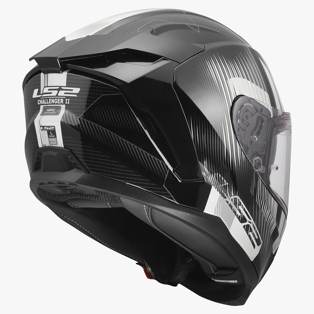 LS2 FF817 CHALLENGER II HELMET - NITRO BLACK GREY - Image 6