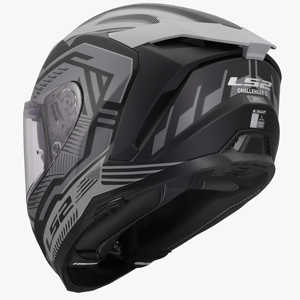 LS2 FF817 CHALLENGER II HELMET - DRAVIX GREY - Image 9