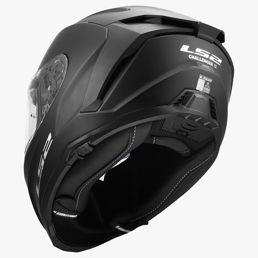 LS2 FF817 CHALLENGER II HELMET - MATT BLACK - Image 6