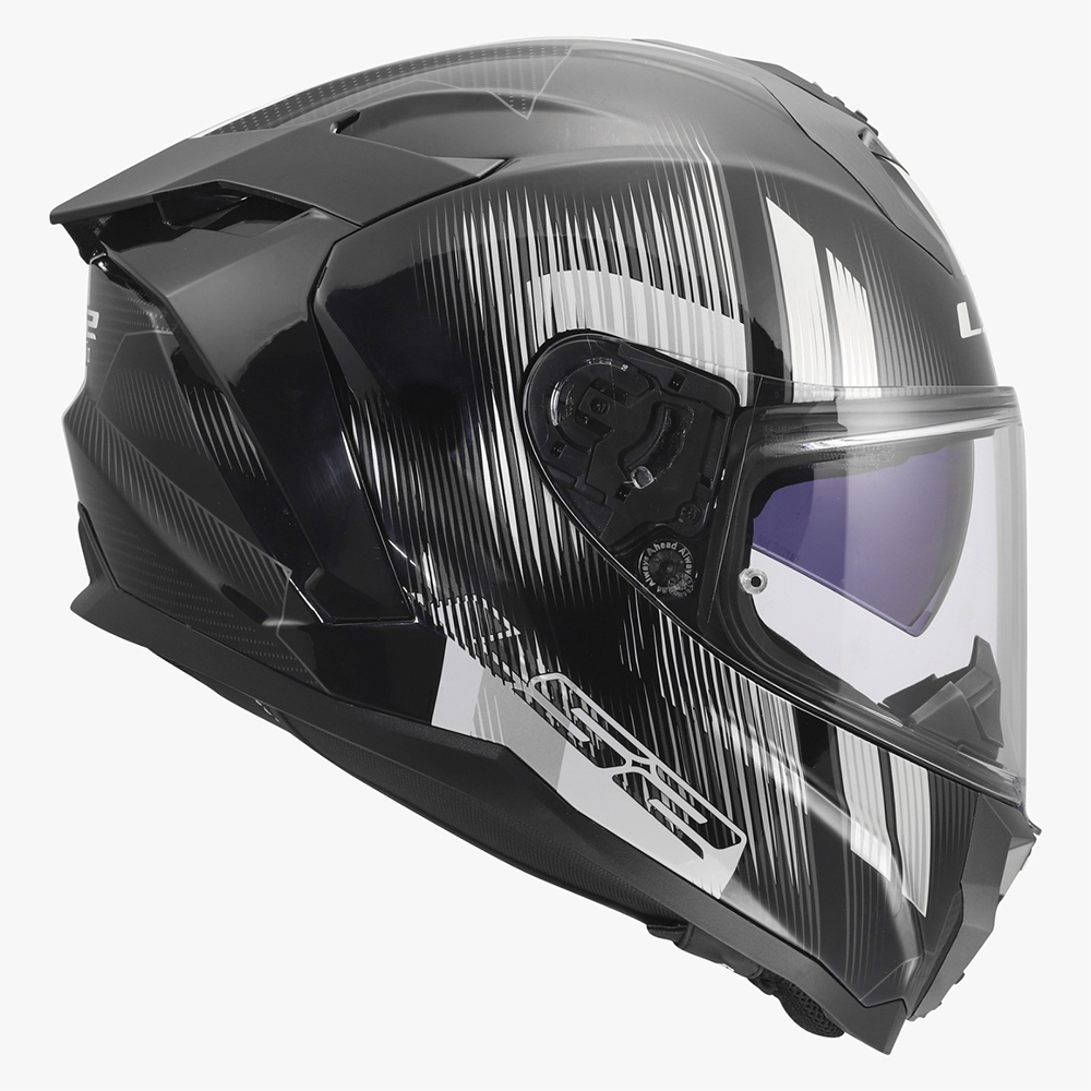 LS2 FF817 CHALLENGER II HELMET - NITRO BLACK GREY - Image 4