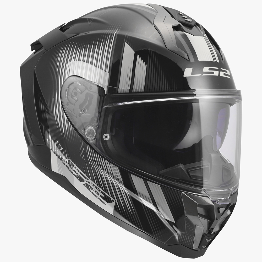 LS2 FF817 CHALLENGER II HELMET - NITRO BLACK GREY - Image 3