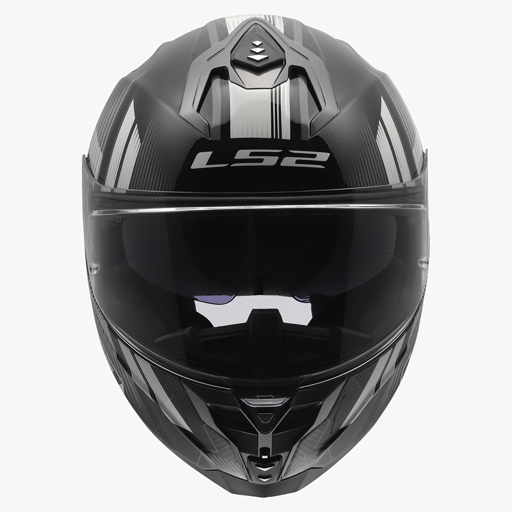 LS2 FF817 CHALLENGER II HELMET - NITRO BLACK GREY - Image 8