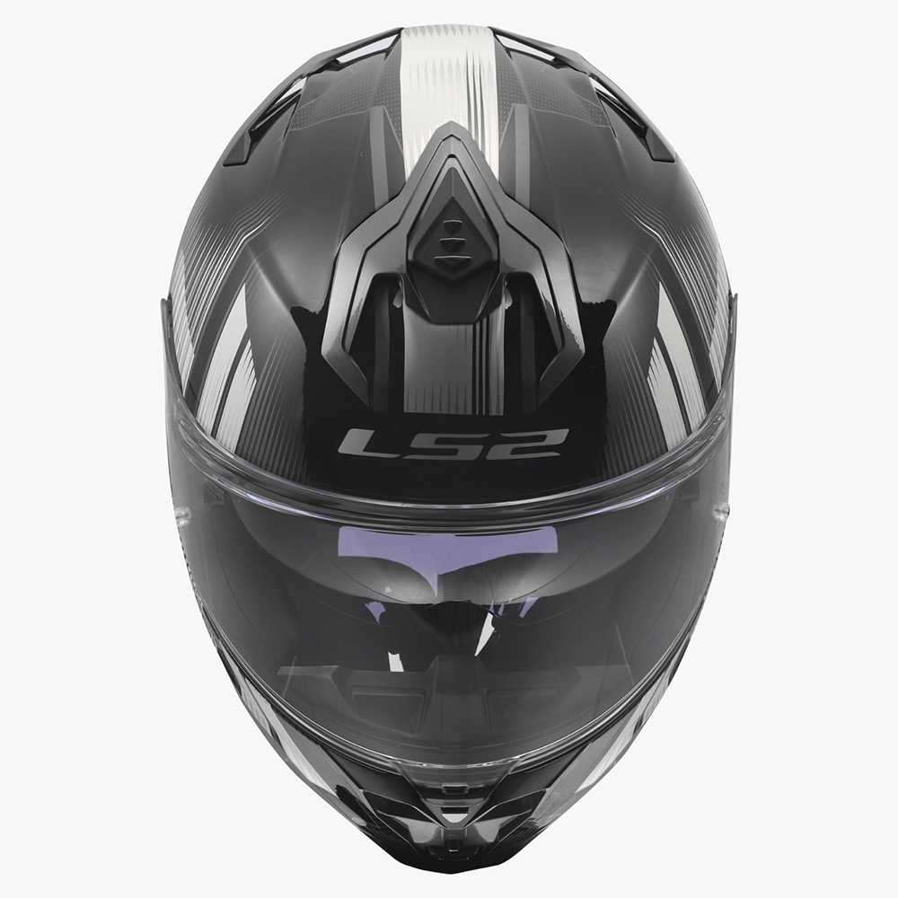 LS2 FF817 CHALLENGER II HELMET - NITRO BLACK GREY - Image 9