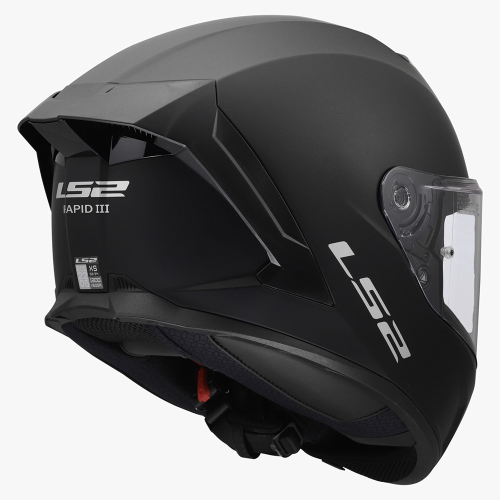 LS2 FF820 RAPID III HELMET - MATT BLACK - Image 11