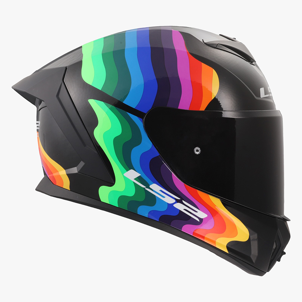 LS2 FF820 RAPID III HELMET - FLOW BLACK MULTI - Image 3