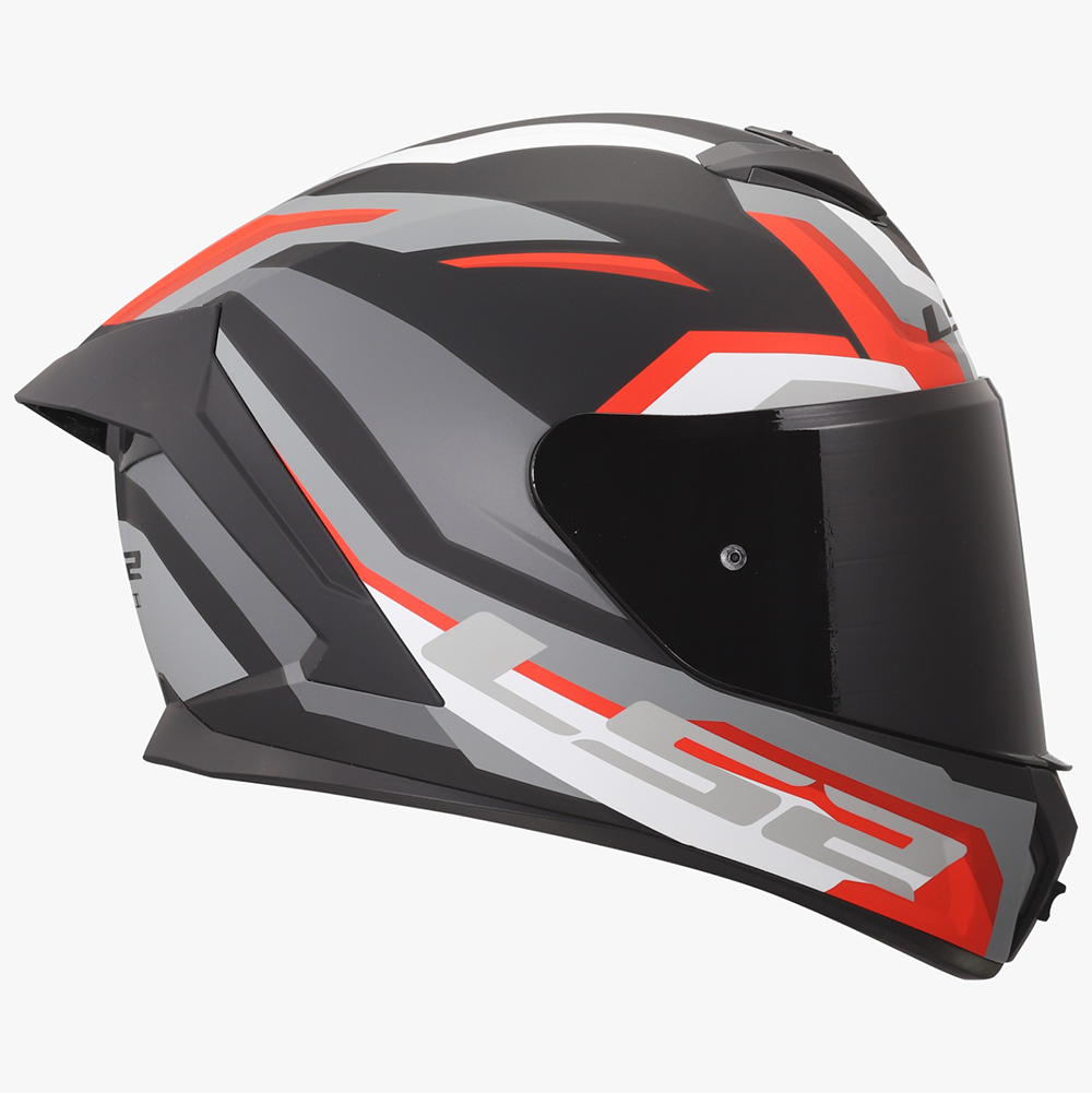 LS2 FF820 RAPID III HELMET - HYPER BLACK RED - Image 3