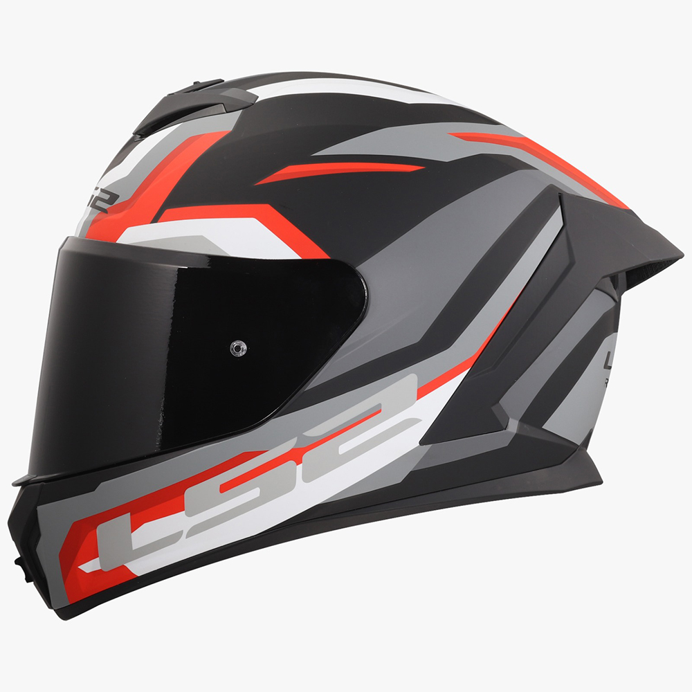LS2 FF820 RAPID III HELMET - HYPER BLACK RED - Image 4
