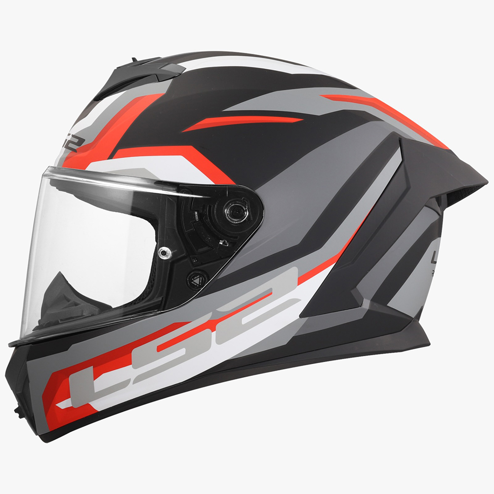 LS2 FF820 RAPID III HELMET - HYPER BLACK RED - Image 5