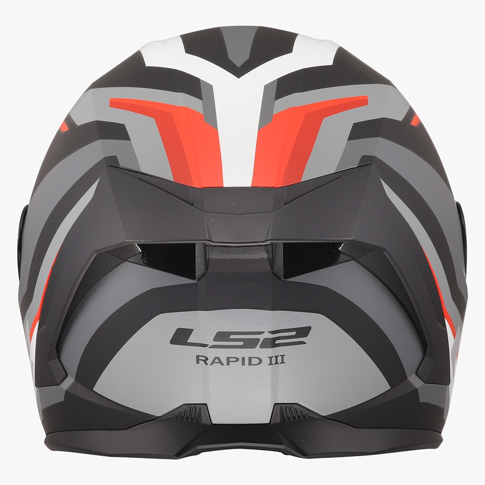 LS2 FF820 RAPID III HELMET - HYPER BLACK RED - Image 8