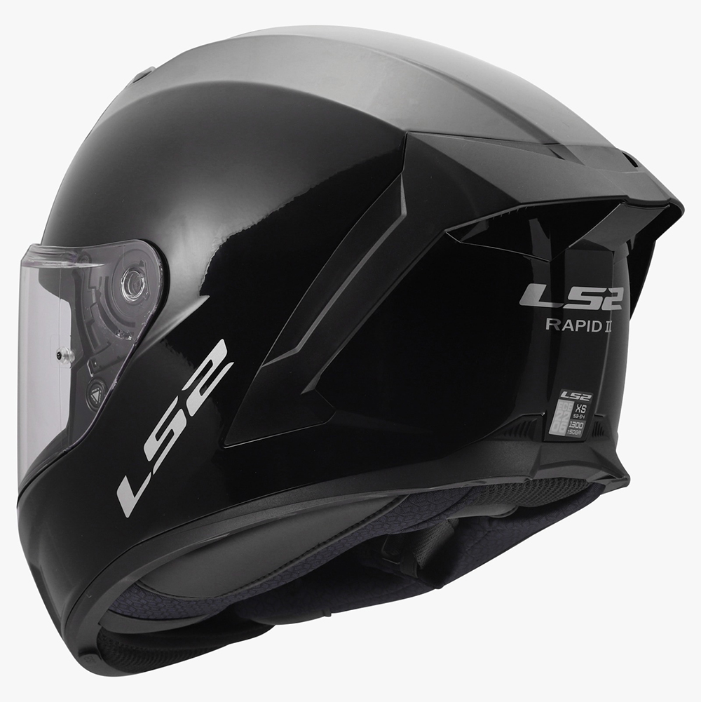 LS2 FF820 RAPID III HELMET - GLOSS BLACK - Image 5