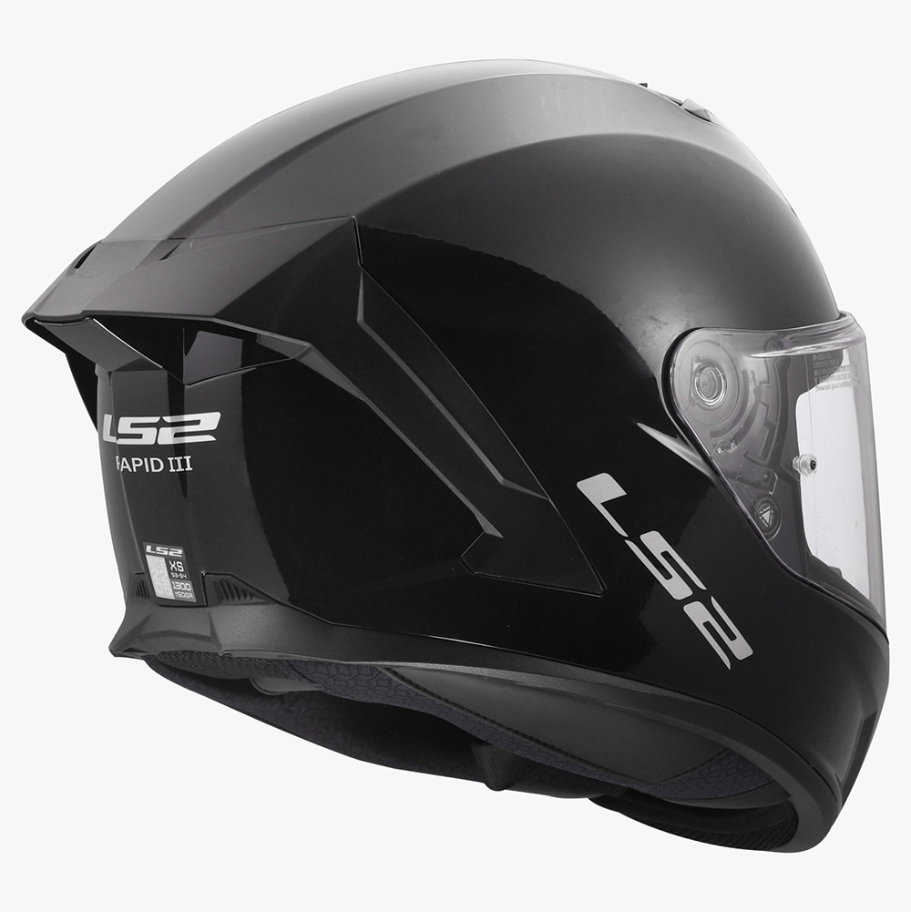 LS2 FF820 RAPID III HELMET - GLOSS BLACK - Image 4