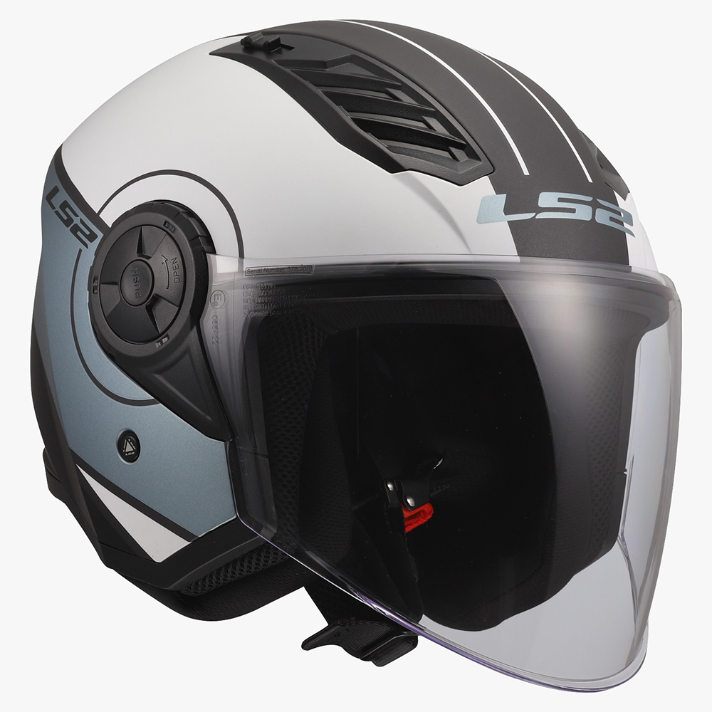 LS2 OF616 AIRFLOW II HELMET - COVER GREY BLUE - Image 5