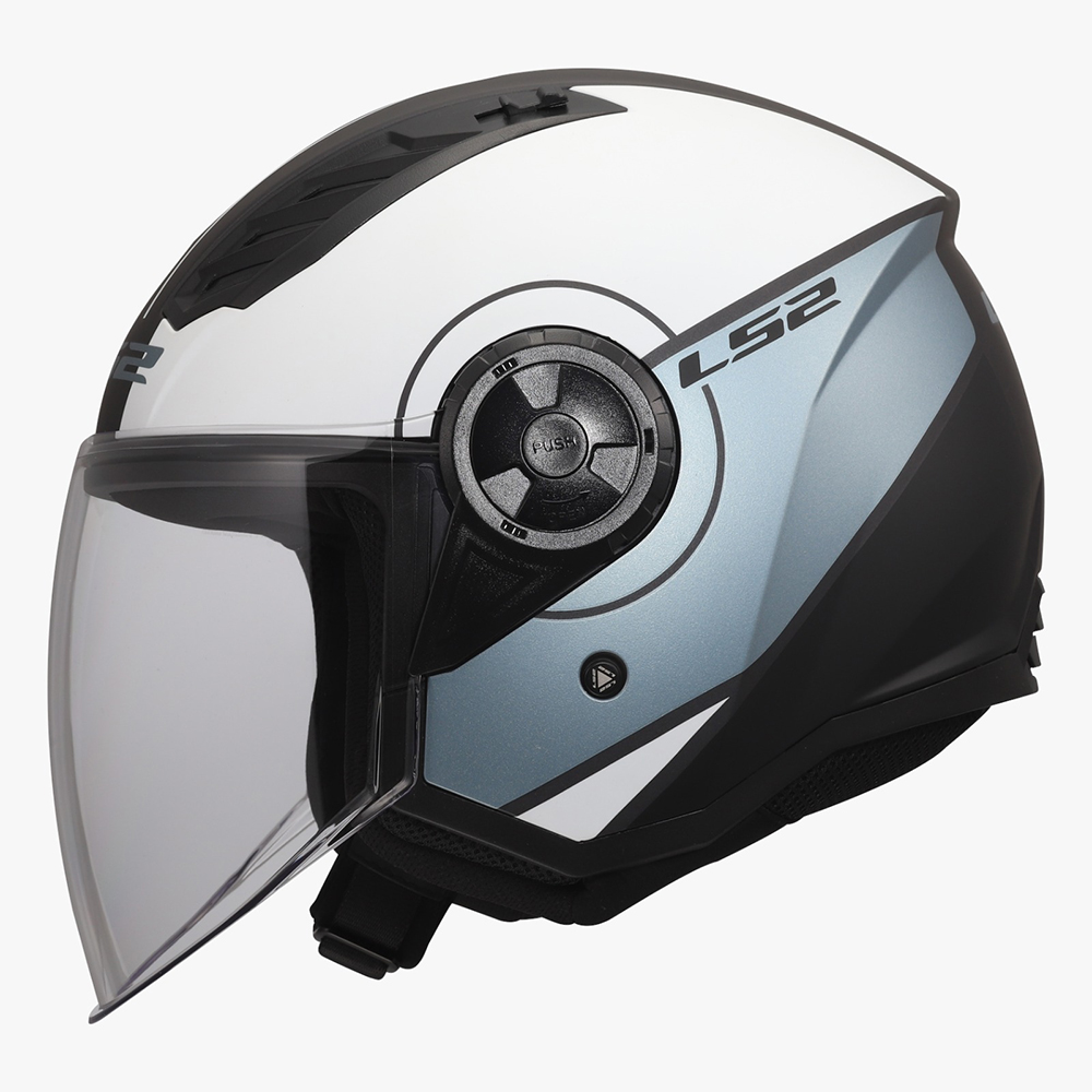 LS2 OF616 AIRFLOW II HELMET - COVER GREY BLUE - Image 4