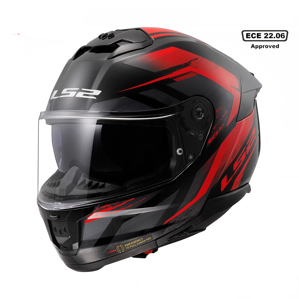 LS2 FF808 STREAM-II HELMET - FURY RED NEW - Image 3