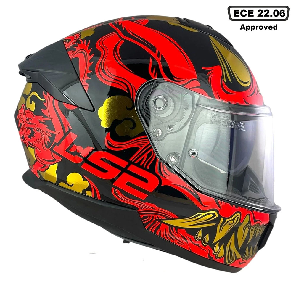 LS2 FF808 STREAM-II HELMET - DRAKO BLACK RED - Image 3