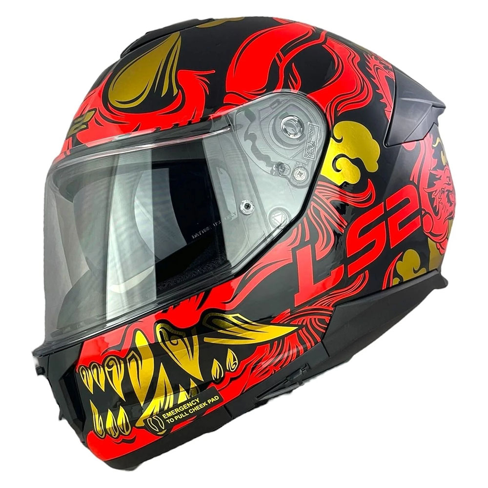 LS2 FF808 STREAM-II HELMET - DRAKO BLACK RED - Image 8
