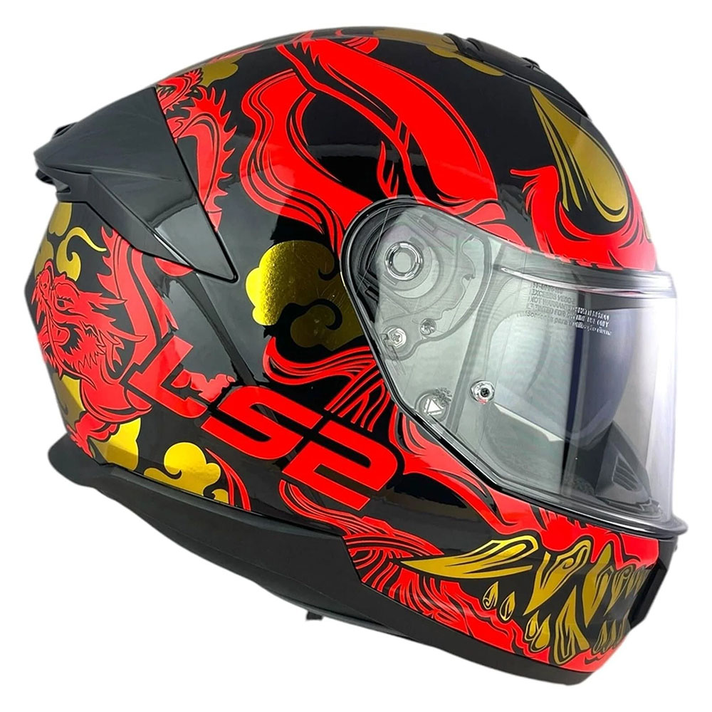 LS2 FF808 STREAM-II HELMET - DRAKO BLACK RED - Image 7