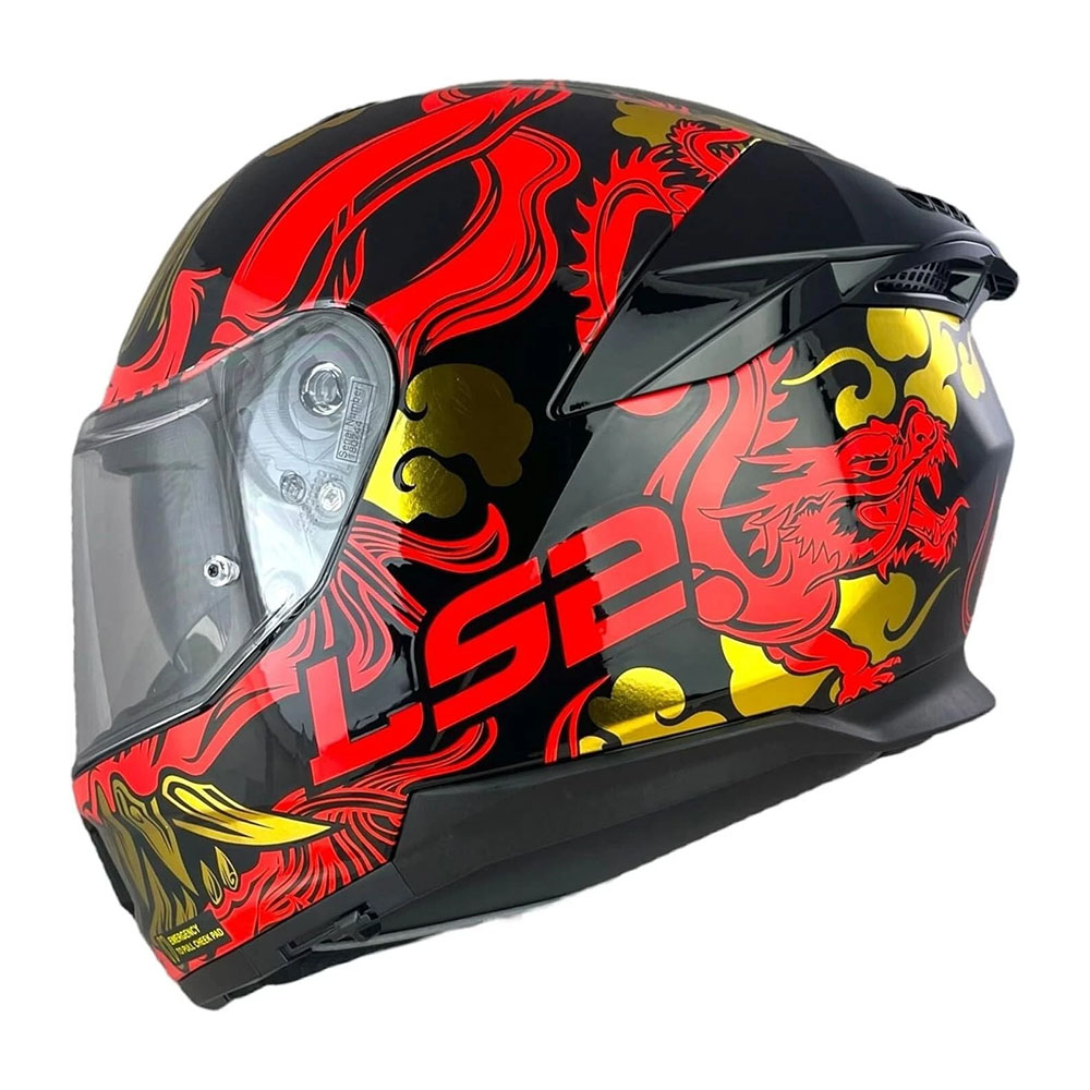 LS2 FF808 STREAM-II HELMET - DRAKO BLACK RED