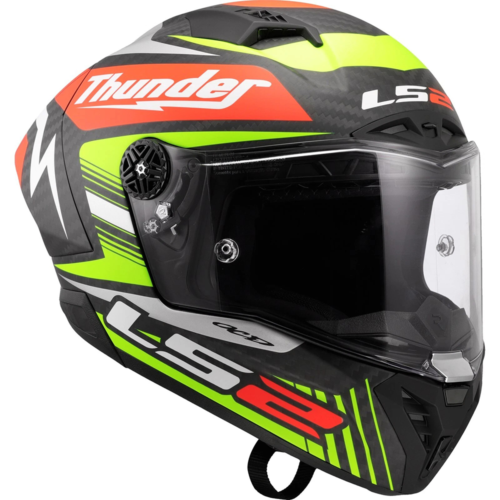 LS2 FF805 THUNDER CARBON HELMET - REPLICA BLACK - Image 3