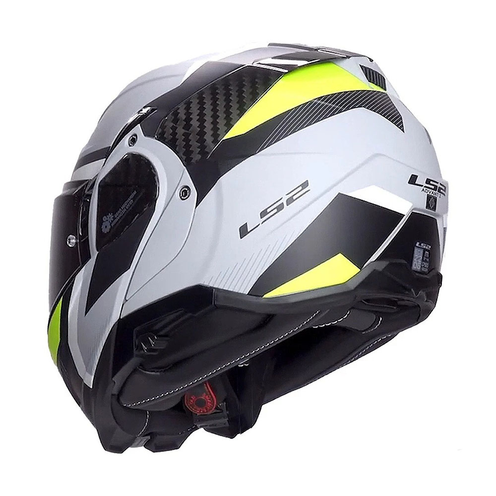 LS2 FF910 ADVANT II HELMET - TRIPLE GREY YELLOW - Image 7