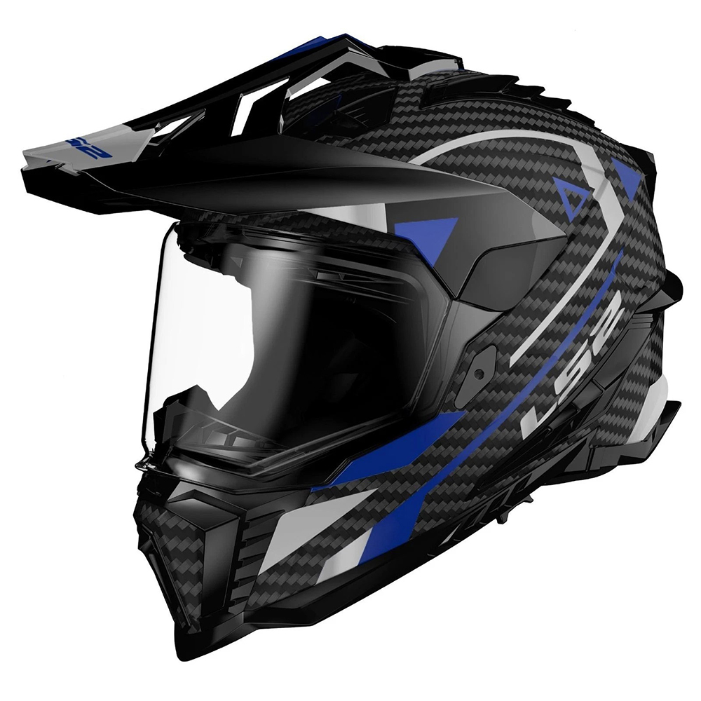 LS2 MX701 EXPLORER CARBON ADVENTURE HELMET - BLACK BLUE