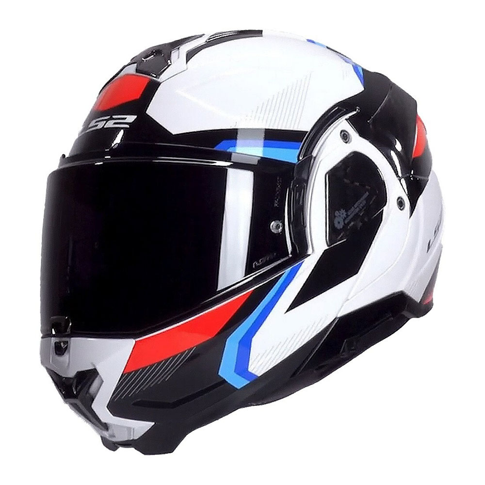 LS2 FF910 ADVANT II HELMET - TRIPLE WHITE BLUE RED - Image 6