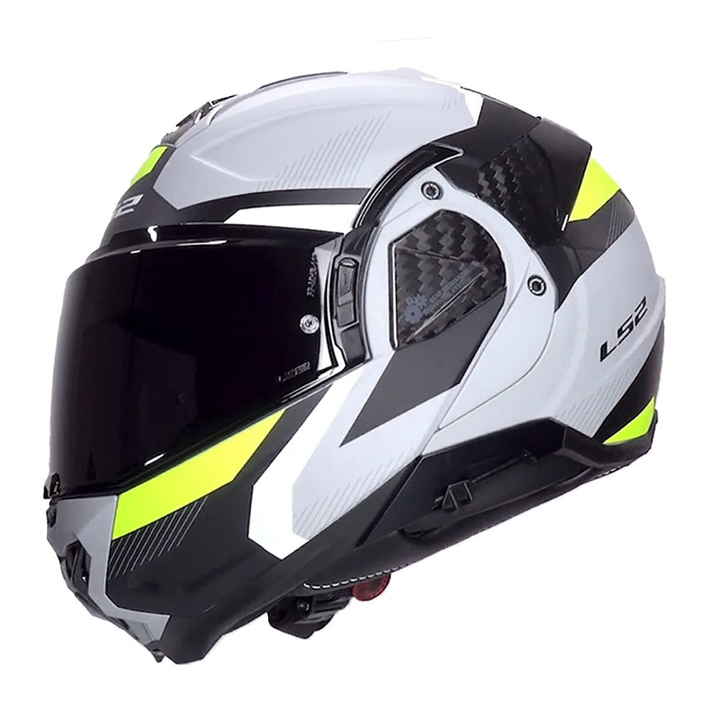 LS2 FF910 ADVANT II HELMET - TRIPLE GREY YELLOW - Image 4