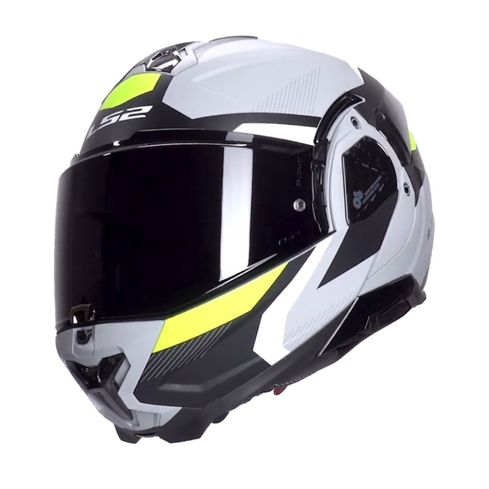 LS2 FF910 ADVANT II HELMET - TRIPLE GREY YELLOW - Image 5