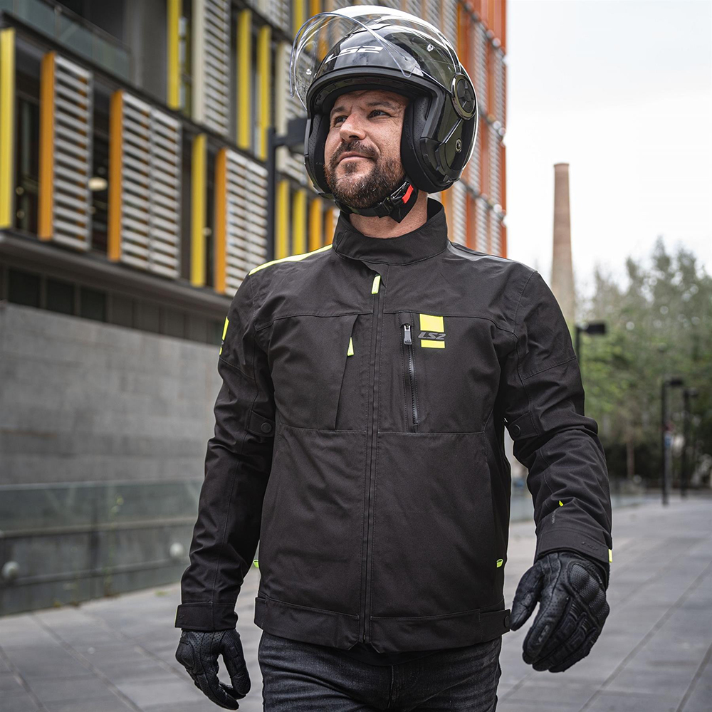 LS2 TITANIUM MAN JACKET - BLACK YELLOW - Image 13