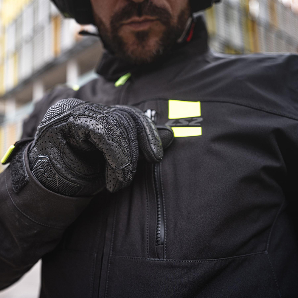 LS2 TITANIUM MAN JACKET - BLACK YELLOW - Image 11