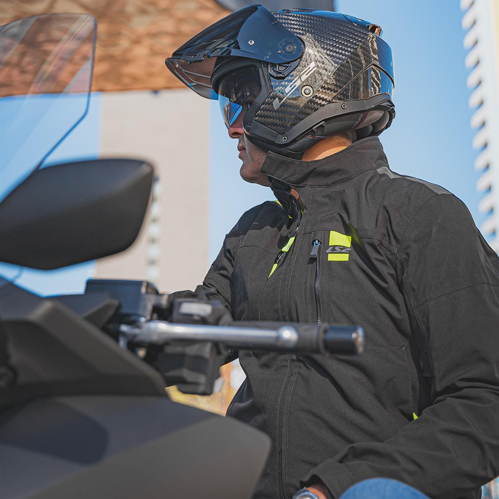 LS2 TITANIUM MAN JACKET - BLACK YELLOW - Image 6