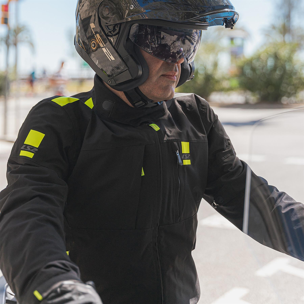 LS2 TITANIUM MAN JACKET - BLACK YELLOW - Image 5