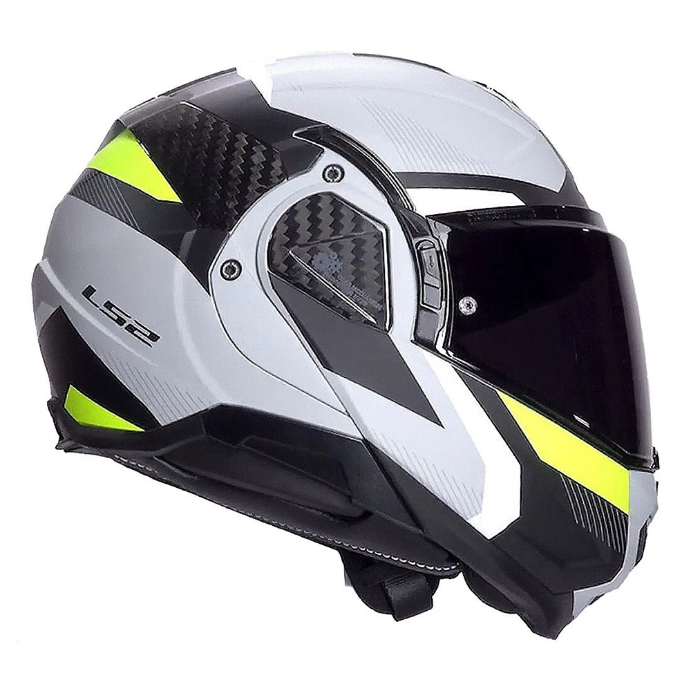LS2 FF910 ADVANT II HELMET - TRIPLE GREY YELLOW - Image 6