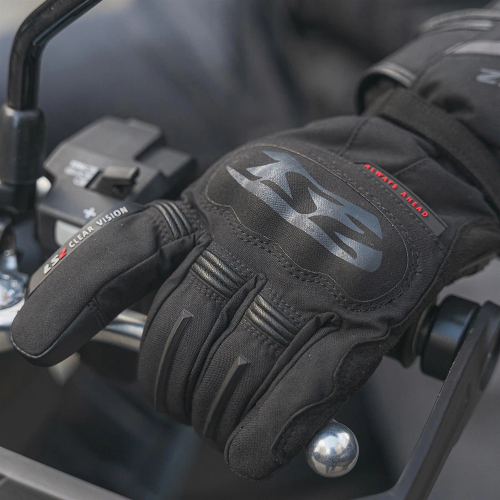 LS2 SNOW MAN GLOVES - BLACK GREY - Image 11