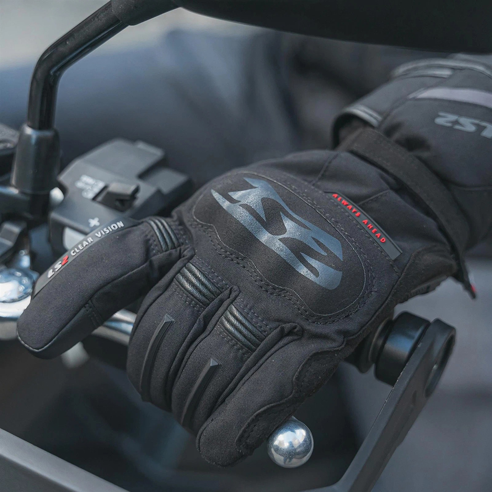 LS2 SNOW MAN GLOVES - BLACK GREY - Image 10