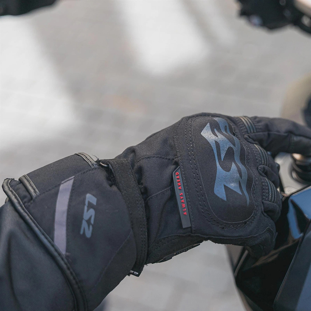 LS2 SNOW MAN GLOVES - BLACK GREY - Image 9
