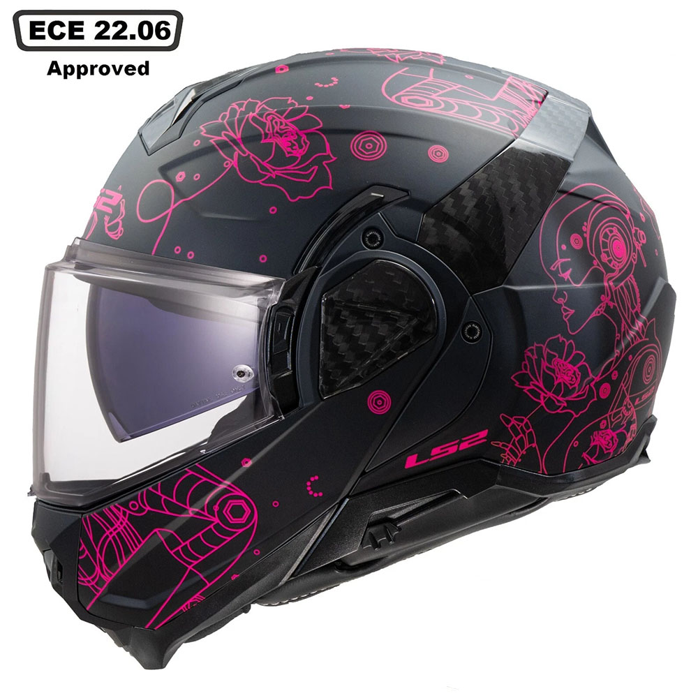 LS2 FF910 ADVANT II HELMET - SOPHIA BLACK PINK - Image 3