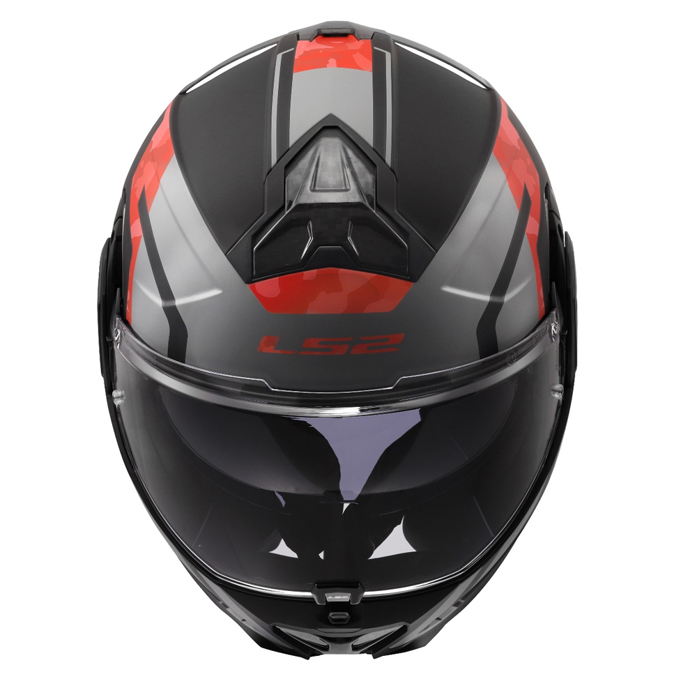 LS2 FF910 ADVANT II HELMET - GLIDE BLACK GREY RED - Image 7
