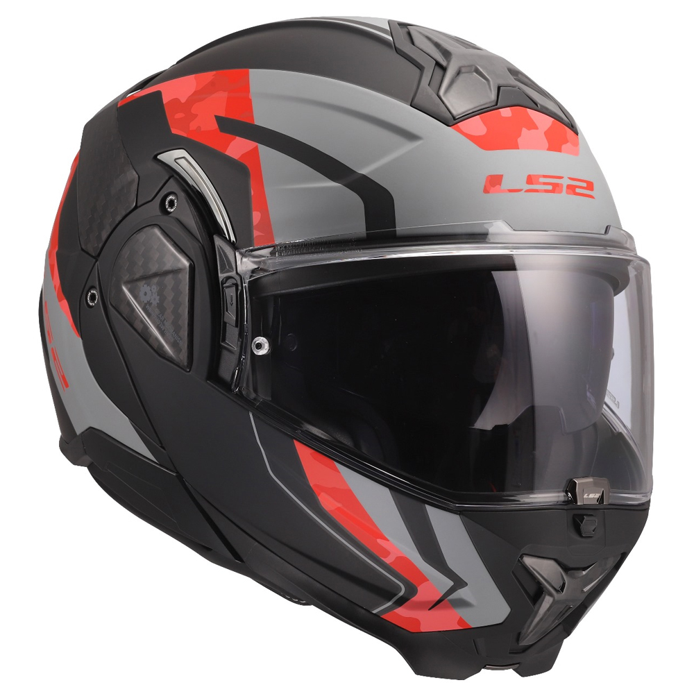 LS2 FF910 ADVANT II HELMET - GLIDE BLACK GREY RED - Image 15
