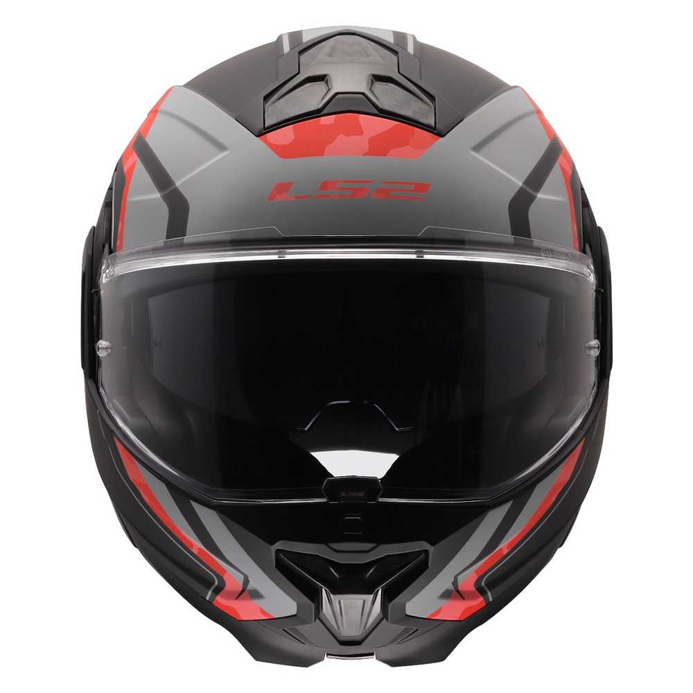 LS2 FF910 ADVANT II HELMET - GLIDE BLACK GREY RED - Image 13
