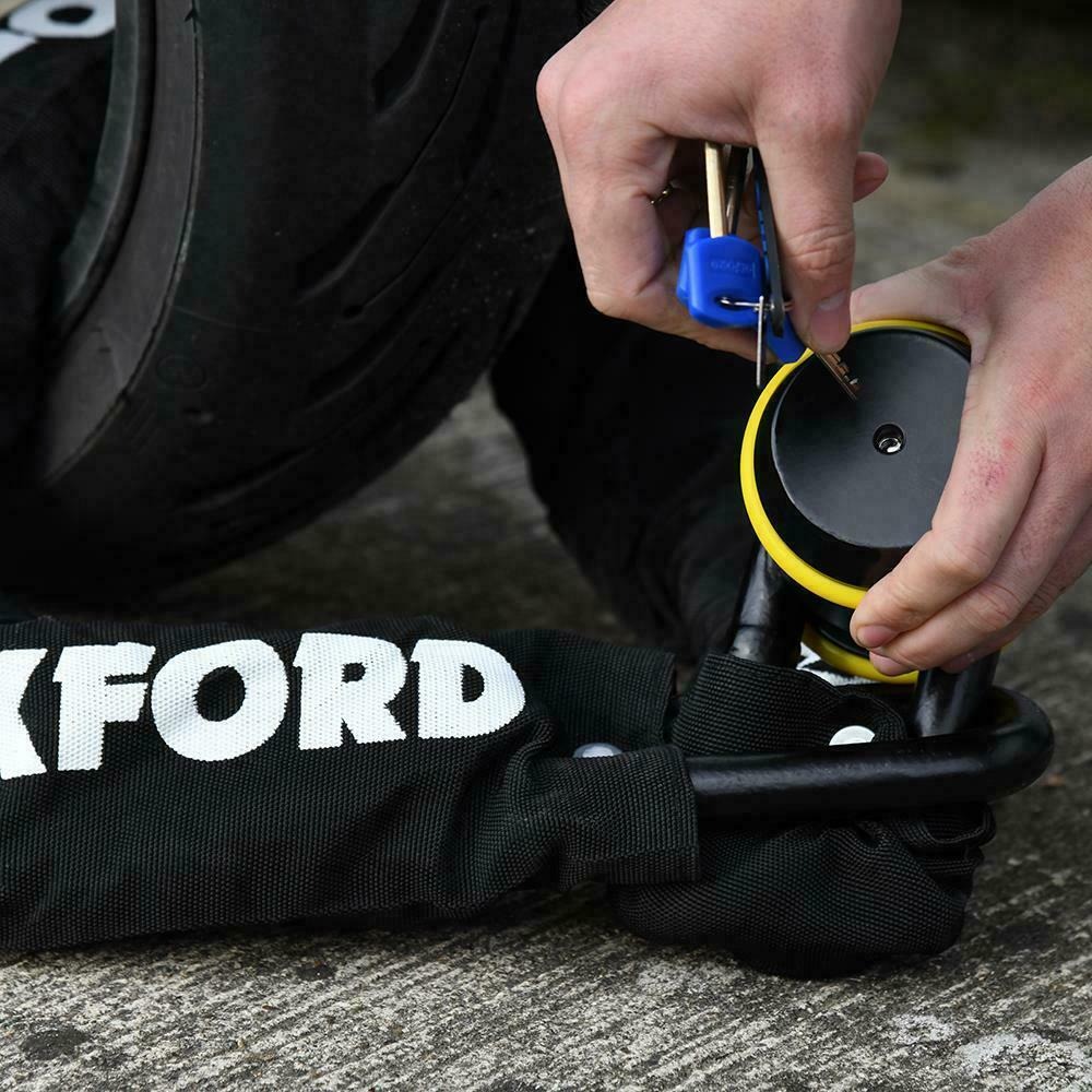 Oxford Beast 22mm chain x 2.0m + Screamer7 Alarm Disc Lock Yellow/black - Image 5